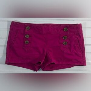 Express Button Up Sailor Shorts Hot Pink Flap Pockets y2k 2000s Womens size 6
